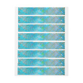 Hübsche Perlenschimmer-Meerjungenskala Rundum-Adressaufkleber (Bogen)