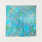 Hübsche Perlenschimmer-Meerjungenskala Wandteppich (Vorderseite)