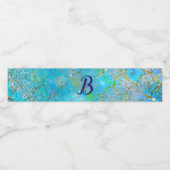 Hübsche Perlenschimmer-Meerjungenskala Wasserflaschenetikett (Einzelnes Label)