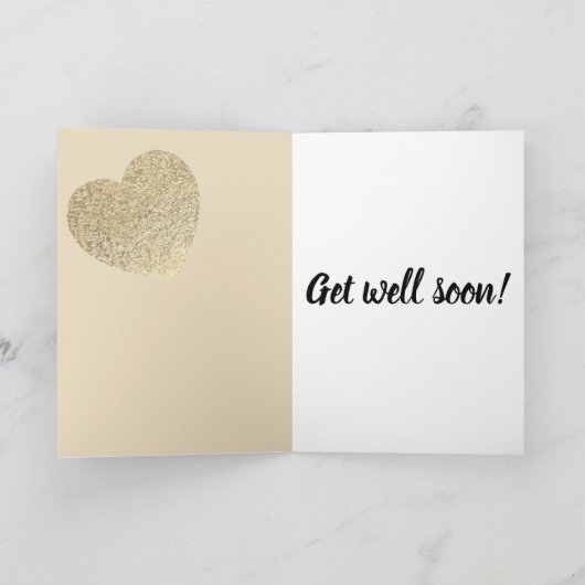 Hübsche personalisierte bald gut werden karte (Innenseite)