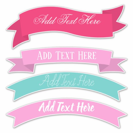 Hübsche Personalisierte Banner Aufkleber (Vorderseite)