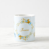 Hübsche Personalisierte Blauer Winter Kaffeetasse (Mittel)