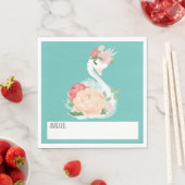 Hübsche Personalisierte Botschaft an die Swan-Schu Serviette (Beispiel)