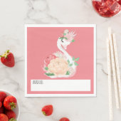 Hübsche Personalisierte Botschaft an die Swan-Schu Serviette (Beispiel)