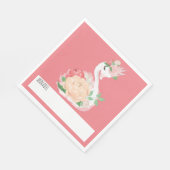 Hübsche Personalisierte Botschaft an die Swan-Schu Serviette (Ecke)