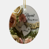 Hübsche Personalisierte Braut & Bräuche Verheirate Keramik Ornament (Rechts)