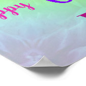 Hübsche personalisierte farbenfrohe 60. Geburtstag Poster (Ecke)