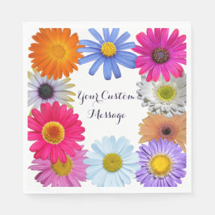Hübsche personalisierte Gänseblümchen Serviette