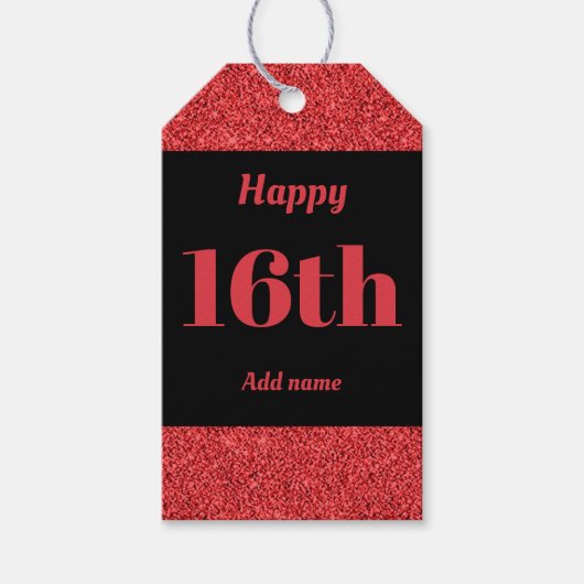 hübsche personalisierte Geburtstagsgeschenk-Tags 1 Geschenkanhänger (Vorderseite)