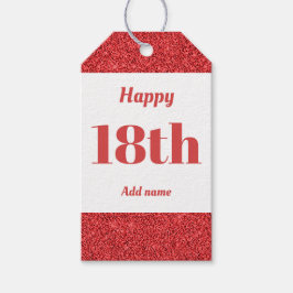 hübsche personalisierte Geburtstagsgeschenke 18. Geschenkanhänger