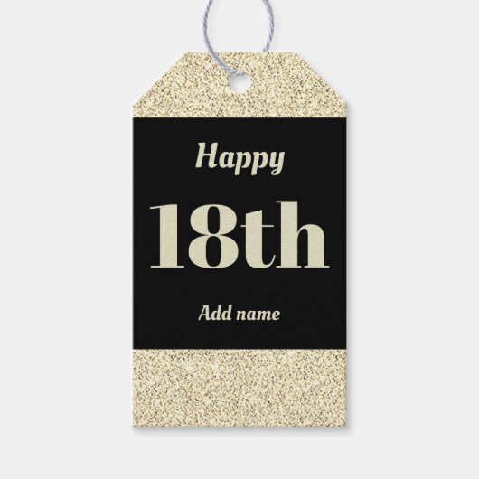 hübsche personalisierte Geburtstagsgeschenke 18. Geschenkanhänger (Vorderseite)