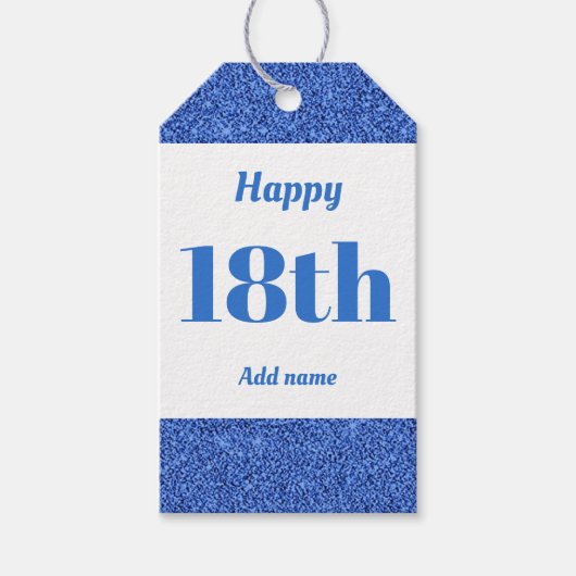 hübsche personalisierte Geburtstagsgeschenke 18. Geschenkanhänger (Vorderseite)