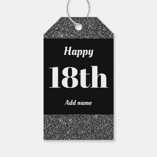 hübsche personalisierte Geburtstagsgeschenke 18. Geschenkanhänger (Vorderseite)