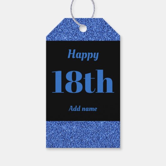 hübsche personalisierte Geburtstagsgeschenke 18. Geschenkanhänger (Vorderseite)