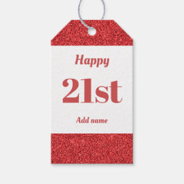 hübsche personalisierte Geburtstagsgeschenke 21. Geschenkanhänger