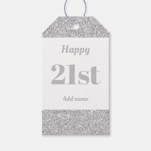 hübsche personalisierte Geburtstagsgeschenke 21. Geschenkanhänger (Vorderseite)