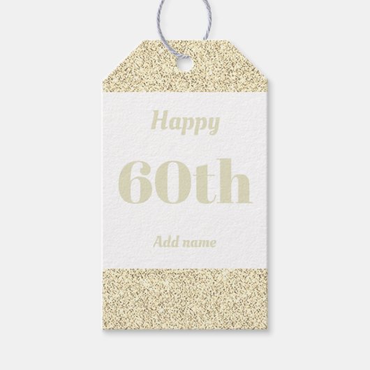 hübsche personalisierte Geburtstagsgeschenke 60. Geschenkanhänger (Vorderseite)