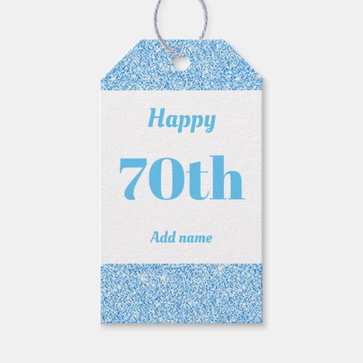 hübsche personalisierte Geburtstagsgeschenke 70. Geschenkanhänger (Vorderseite)
