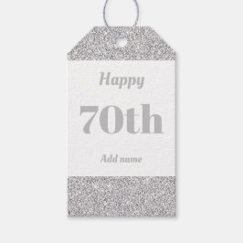 hübsche personalisierte Geburtstagsgeschenke 70. Geschenkanhänger