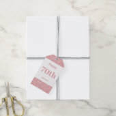 hübsche personalisierte Geburtstagsgeschenke 70. Geschenkanhänger (Mit Garn)