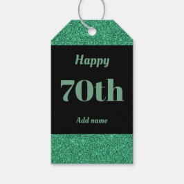 hübsche personalisierte Geburtstagsgeschenke 70. Geschenkanhänger