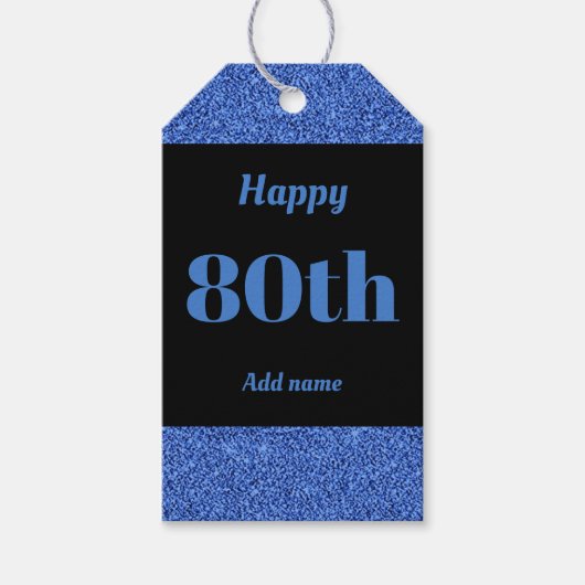 hübsche personalisierte Geburtstagsgeschenke 80. Geschenkanhänger (Vorderseite)