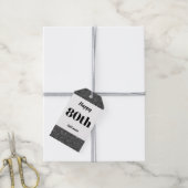 hübsche personalisierte Geburtstagsgeschenke 80. Geschenkanhänger (Mit Garn)