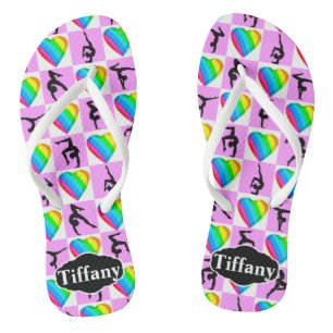HÜBSCHE PERSONALISIERTE GYMNASTICS-FLIP-FLOTTEN BADESANDALEN