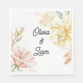 Hübsche personalisierte Hochzeitsnapkins Serviette (Vorderseite)