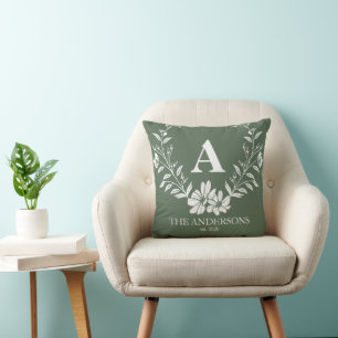 Hübsche Personalisierte Initialmonogramm Kissen
