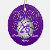 Hübsche personalisierte lila keramik ornament (Links)