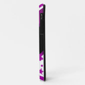 Hübsche personalisierte Magenta mädchenhaft gemust Case-Mate iPhone Hülle (Hinten/Links)