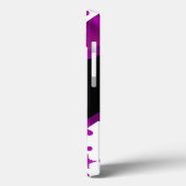 Hübsche personalisierte Magenta mädchenhaft gemust Case-Mate iPhone Hülle (Rückseite / Links)