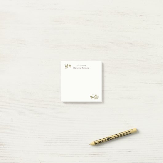 Hübsche Personalisierte Pad Birds Post-it Klebezettel (Auf Schreibtisch)