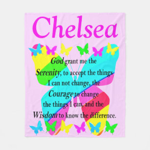HÜBSCHE PERSONALISIERTE SERENITY PRAYER FLEECE BLA