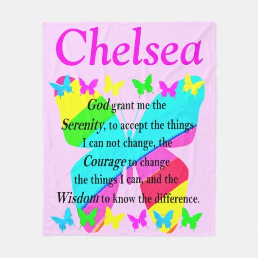 HÜBSCHE PERSONALISIERTE SERENITY PRAYER FLEECE BLA (Vorderseite)
