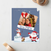 Hübsche Personalisierte Weihnachtsfotokarte Mitteilungskarte (Vorderseite/Rückseite Beispiel)