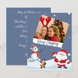 Hübsche Personalisierte Weihnachtsfotokarte Mitteilungskarte