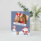 Hübsche Personalisierte Weihnachtsfotokarte Postkarte (Stehend Vorderseite)