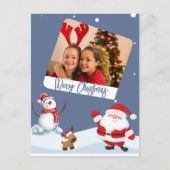 Hübsche Personalisierte Weihnachtsfotokarte Postkarte (Vorderseite)
