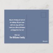 Hübsche Personalisierte Weihnachtskarte Postkarte (Rückseite)