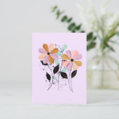 Hübsche Petalen Postkarte (Stehend Vorderseite)