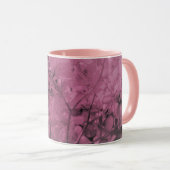 Hübsche Petalen Rosa warme Grautöne Tasse (VorderseiteRechts)