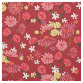 Hübsche Petite Blume Muster in Burgund Rot Stoff (Muster)