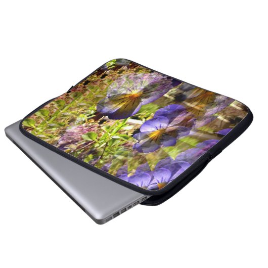 Hübsche Petunias...... Laptopschutzhülle (Vorne Knopf)