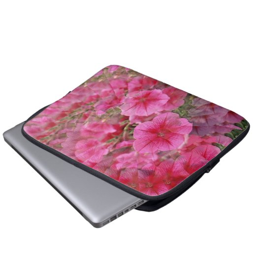 Hübsche Petunias...... Laptopschutzhülle (Vorne Knopf)