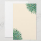 Hübsche Pfau-Federn Briefpapier (Vorne/Hinten)