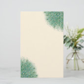 Hübsche Pfau-Federn Briefpapier (Stehend Vorderseite)