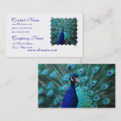 Hübsche Pfau-Geschäfts-Karte Visitenkarte (Vorne/Hinten)