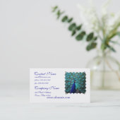 Hübsche Pfau-Geschäfts-Karte Visitenkarte (Stehend Vorderseite)